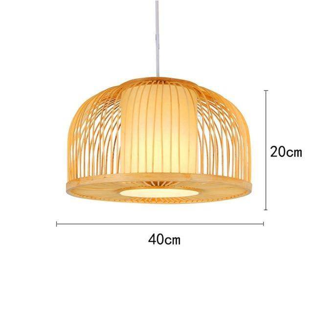 Suspension en bambou LED avec différents cylindres style Asian - vue 10 sur 11
