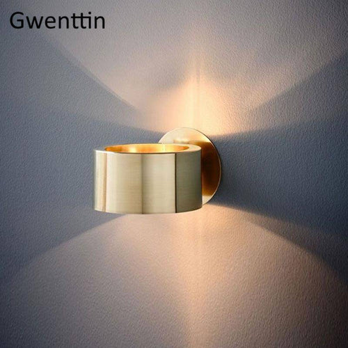 Applique murale LED design anneau doré