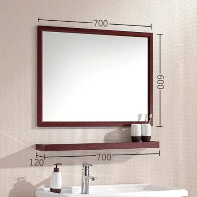Miroir mural rectangulaire en aluminium Shelf - vue 13 sur 16