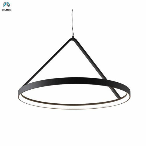 Lustre LED design rond suspendu en métal Moderne