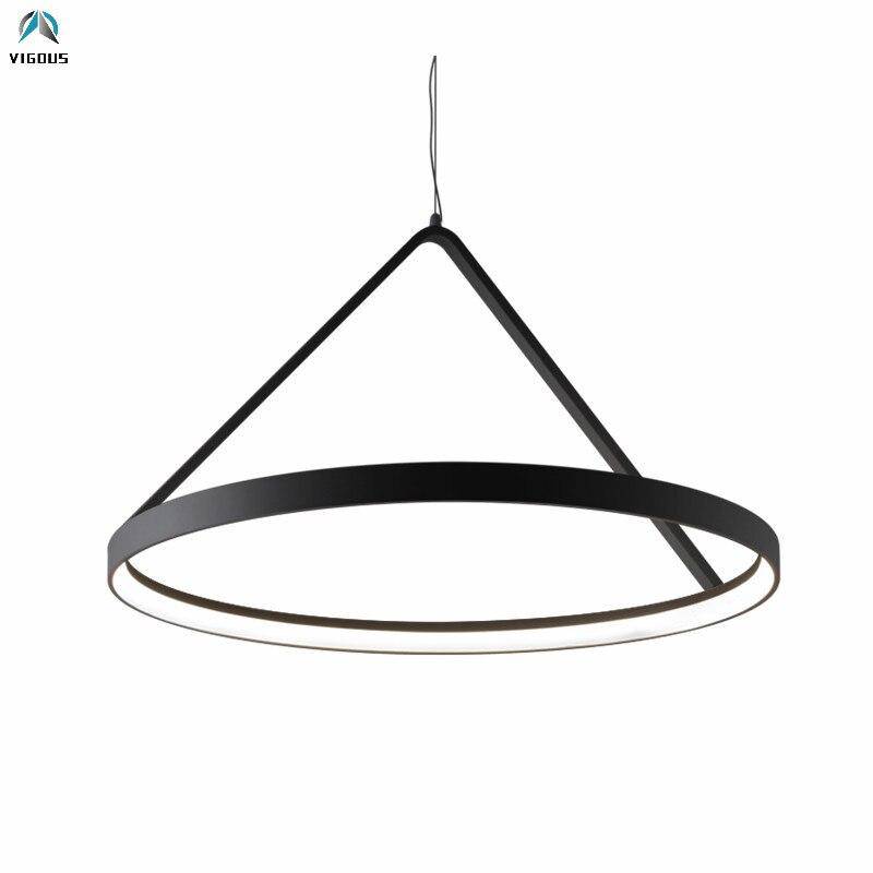 Lustre LED design rond suspendu en métal Moderne - vue 5 sur 5