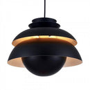 Suspension LED design noire vintage en alumnium