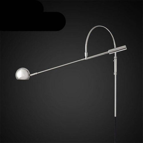 Applique murale design à LED dorée et tige métal arrondie Shake
