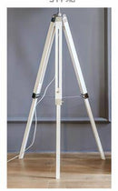 Lampadaire trépied ajustable avec abat-jour en tissu American