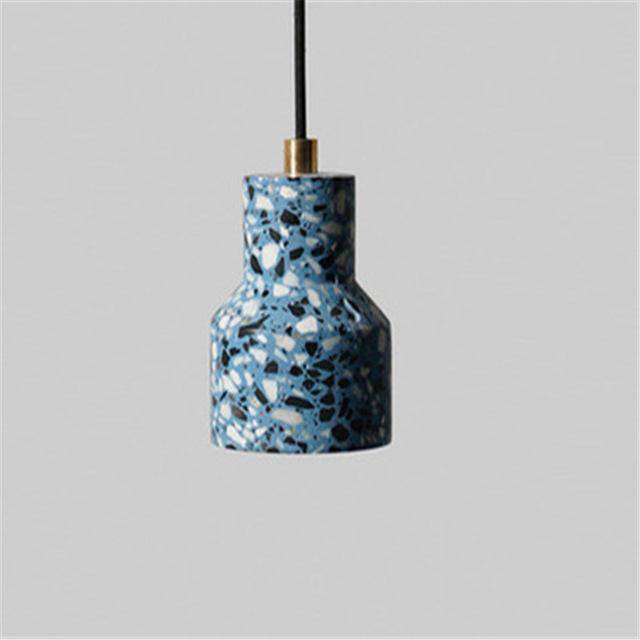 Suspension design en ciment style terrazzo coloré - vue 5 sur 9