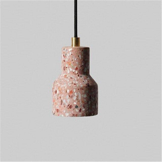 Suspension design en ciment style terrazzo coloré - vue 7 sur 9