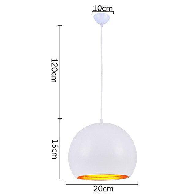 Suspension LED boule moderne colorée
