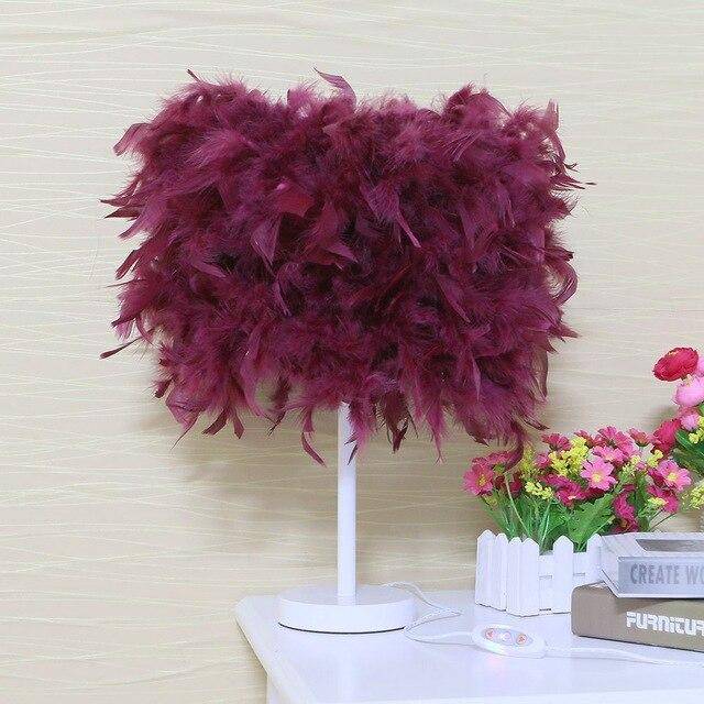 Lampe à poser LED avec plumes colorées - vue 9 sur 9