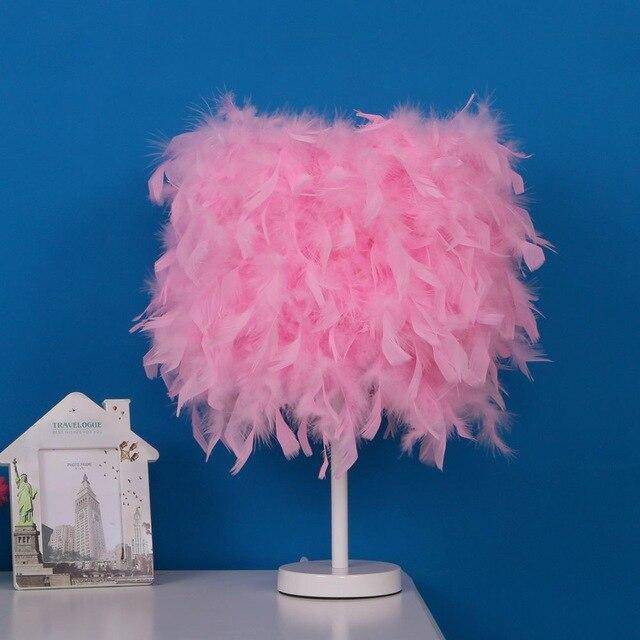 Lampe à poser LED avec plumes colorées - vue 7 sur 9