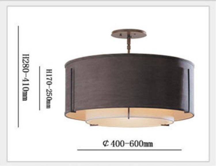 Plafonnier cercle en tissu bicolore - vue 3 sur 3