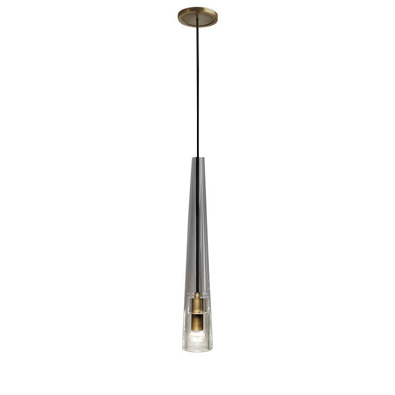Suspension design cône en verre cristal à LED Luxury