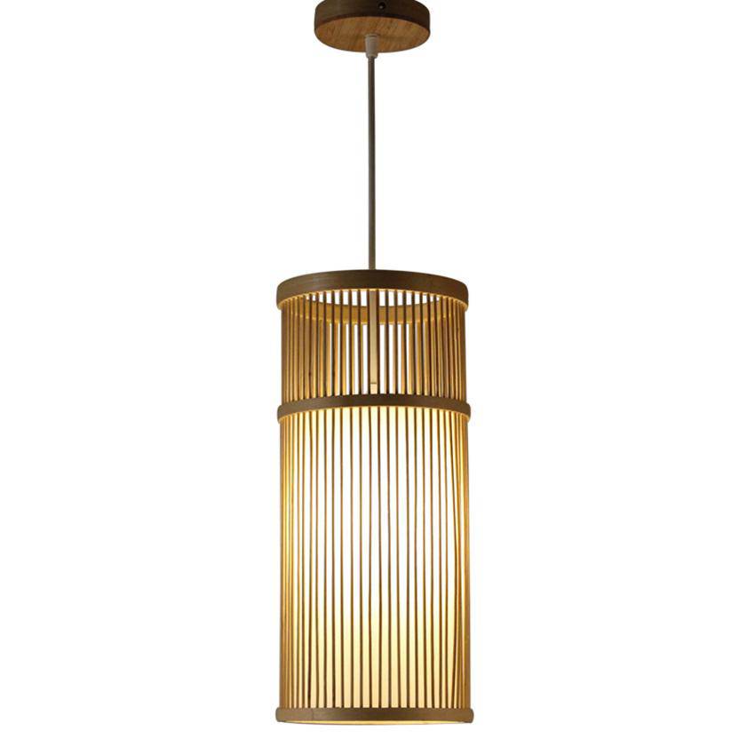 Suspension LED cage cylindrique en bambou Handicraft - vue 6 sur 6