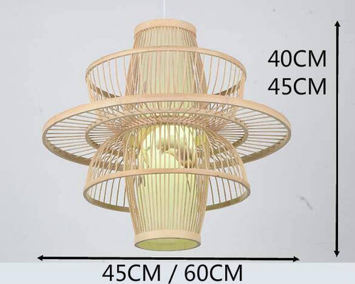 Suspension design en cage en bambou Farmhouse
