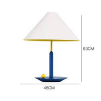 Lampe à poser moderne LED avec abat-jour conique blanc