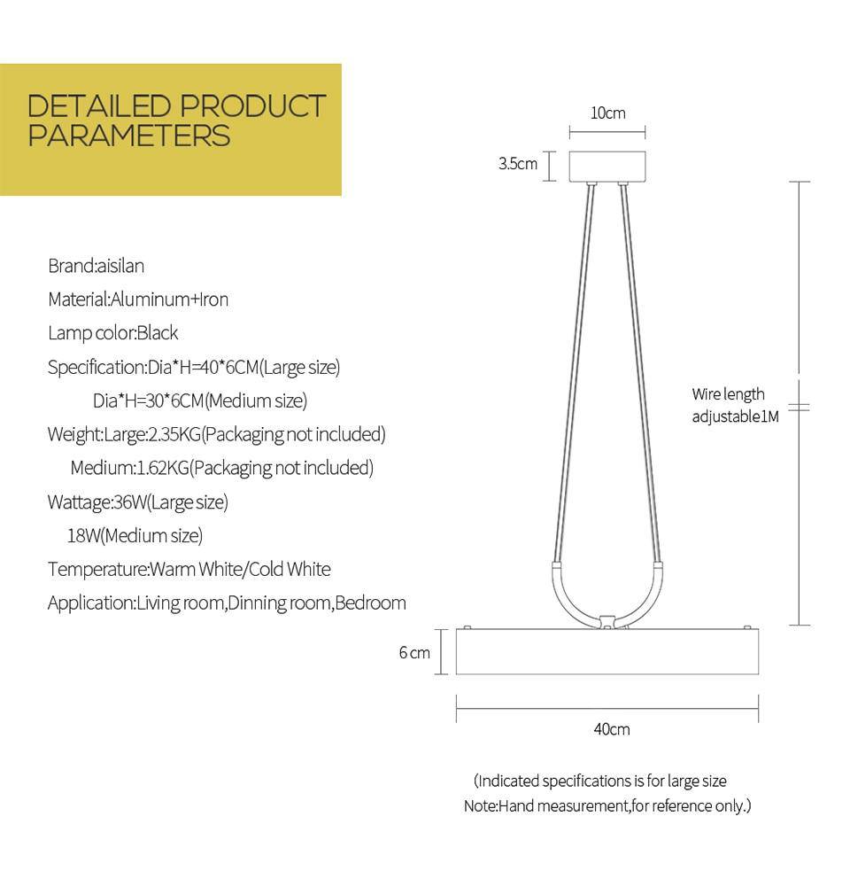 Suspension design à LED cylindrique moderne - vue 4 sur 4