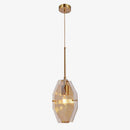 Suspension design LED aux formes géométriques en verre Luxury