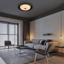 Plafonnier design à LED disque noir en métal Light