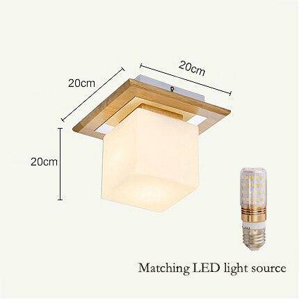 Plafonnier moderne à LED en bois style scandinave Square - vue 8 sur 8