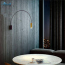 Applique murale design LED en cylindre métal doré Sconce