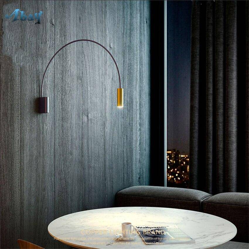 Applique murale design LED en cylindre métal doré Sconce - vue 3 sur 5