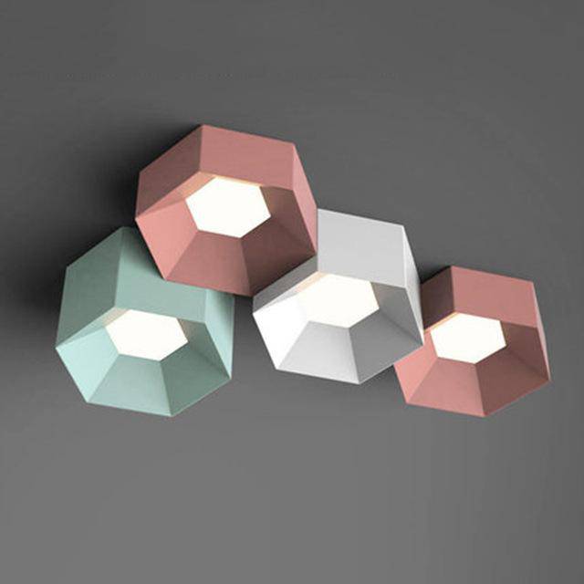Plafonnier design à LED géométrique de couleur Art - vue 4 sur 11