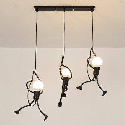 Suspension moderne LED en métal style petite personne - vue 5 sur 6