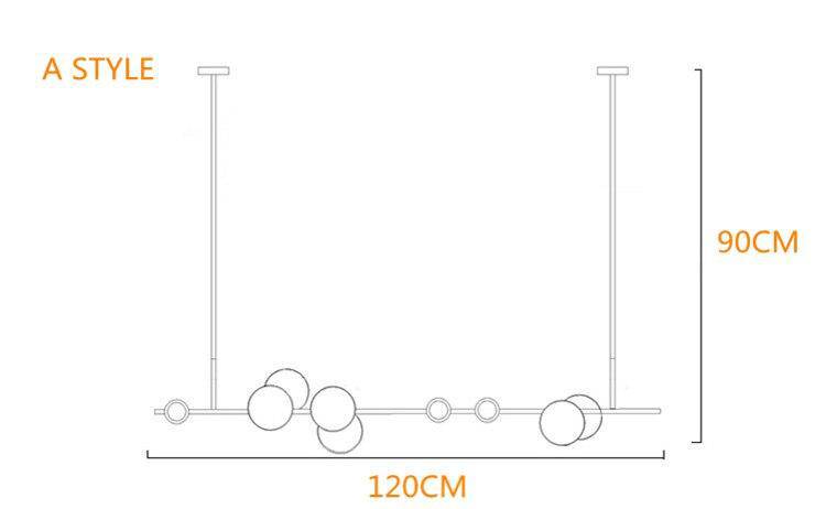Suspension design à LED avec tuile en métal style Shining - vue 7 sur 9