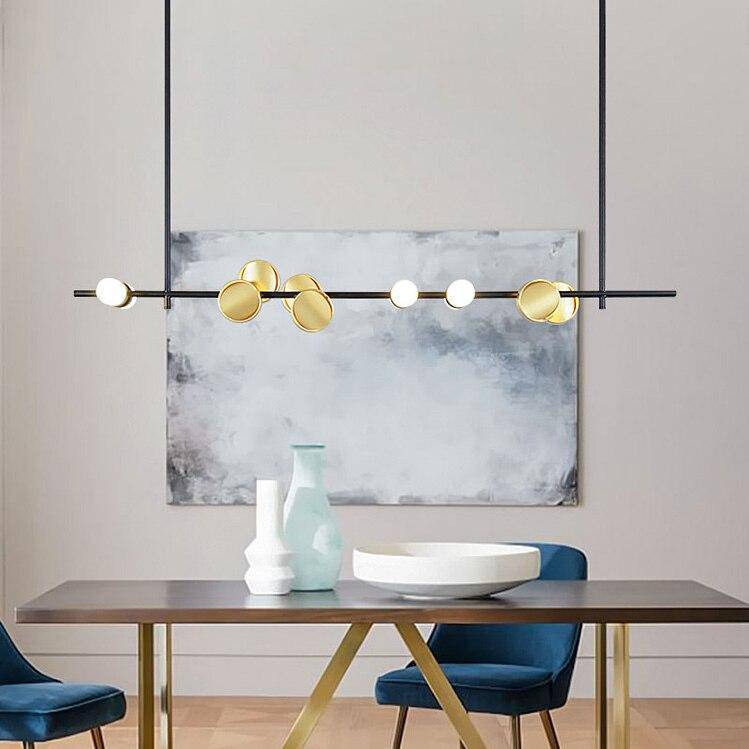 Suspension design à LED avec tuile en métal style Shining - vue 3 sur 9