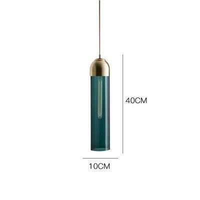 Suspension design LED cylindrique en verre coloré Hang - vue 7 sur 7