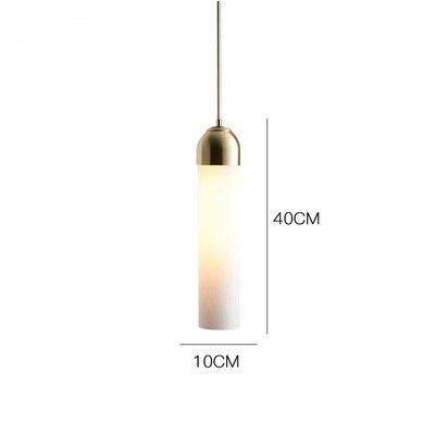 Suspension design LED cylindrique en verre coloré Hang - vue 3 sur 7