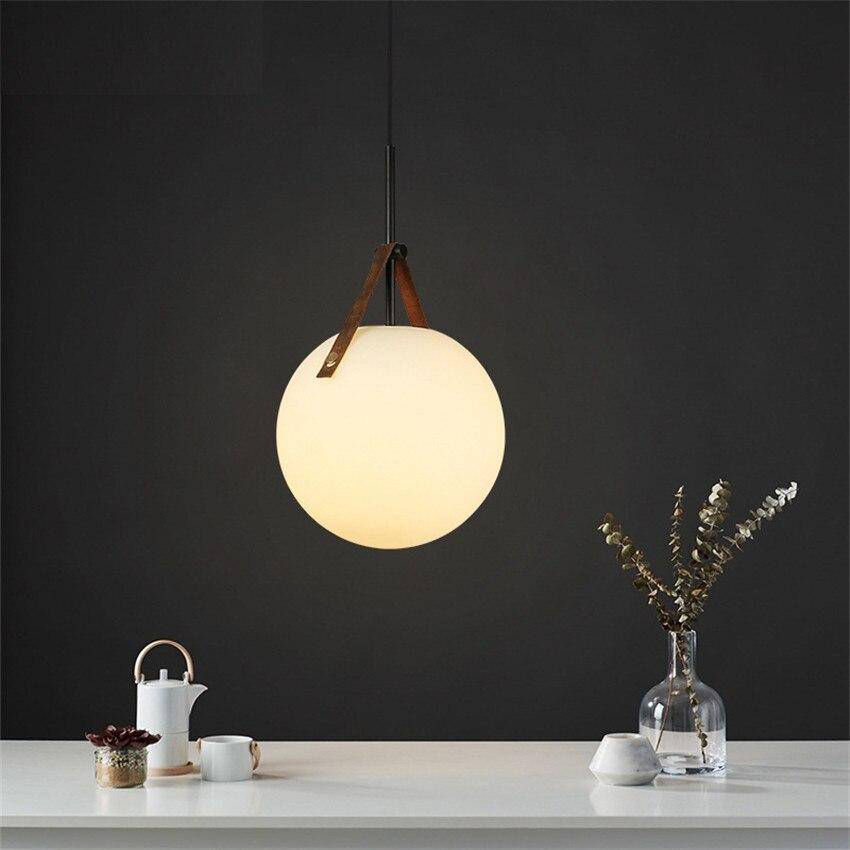 Suspension design LED avec boule en verre style Hang - vue 3 sur 5