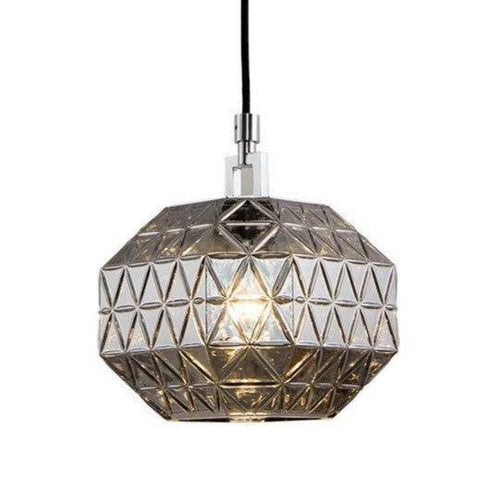 Suspension rétro LED en verre aux motifs Luxury