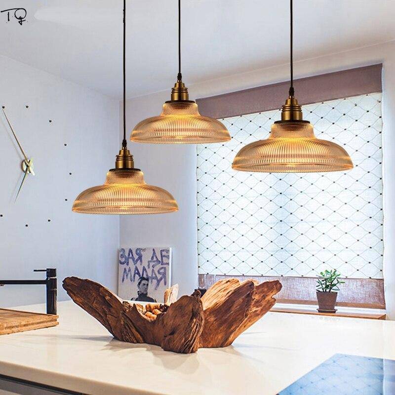 Suspension design LED avec abat-jour arrondi style rétro Tequio - vue 3 sur 3
