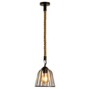 Suspension rétro LED style cage en métal Hang