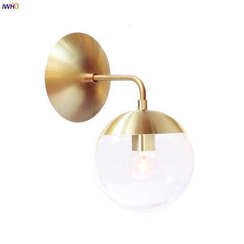 Applique murale moderne LED en métal avec boule en verre Light - vue 5 sur 9