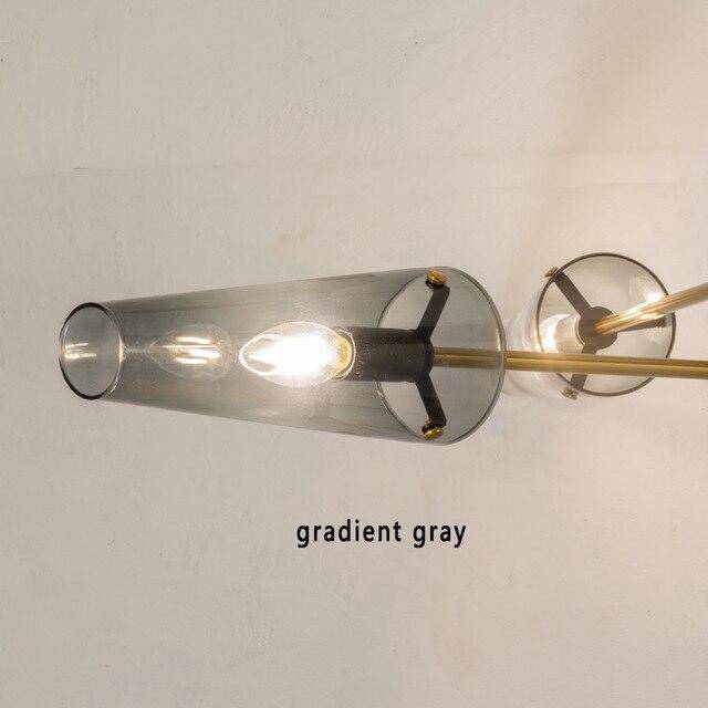 Applique murale design vintage avec abat-jour conique en verre fumé