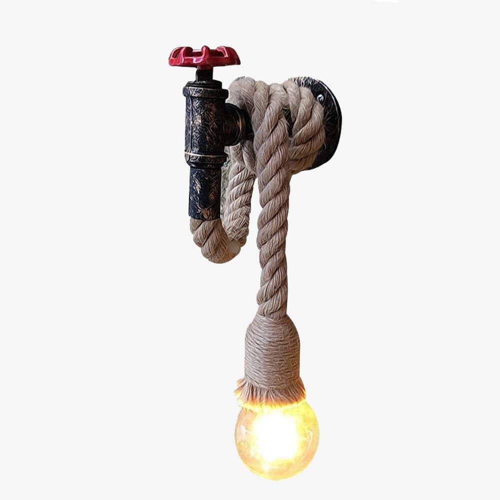 Applique murale industrielle LED avec cordage Wall