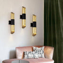 Applique LED en forme cylindrique doré Loft