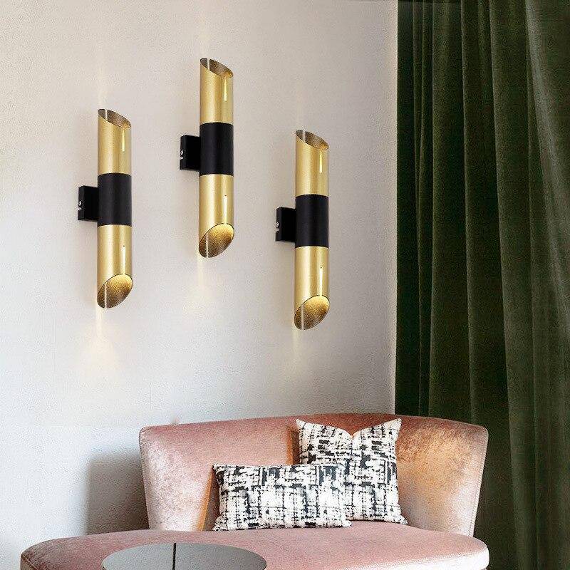 Applique LED en forme cylindrique doré Loft - vue 5 sur 5
