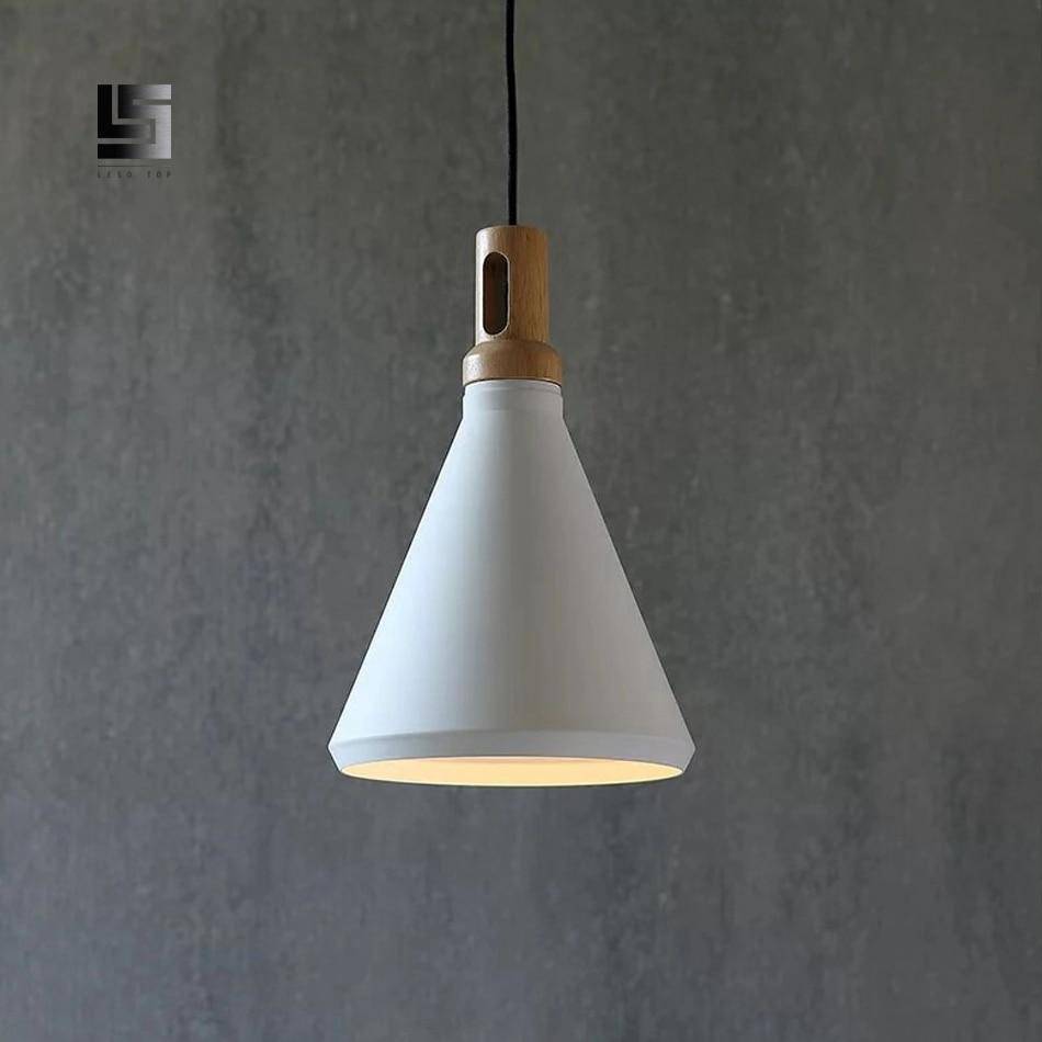 Suspension conique en aluminium et bois Nordic - vue 4 sur 4