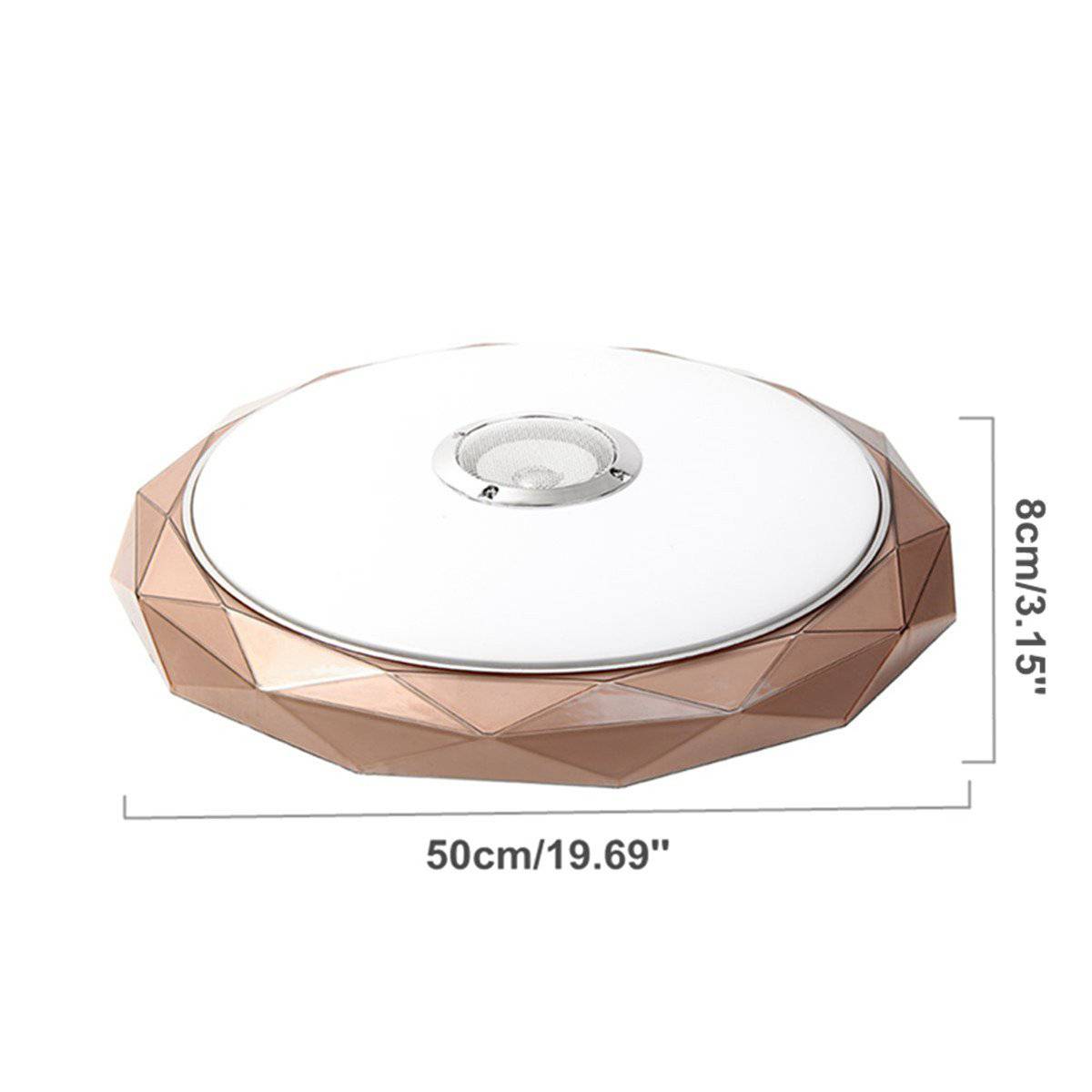 Plafonnier LED rond géométrique rose gold dimmable - vue 5 sur 4