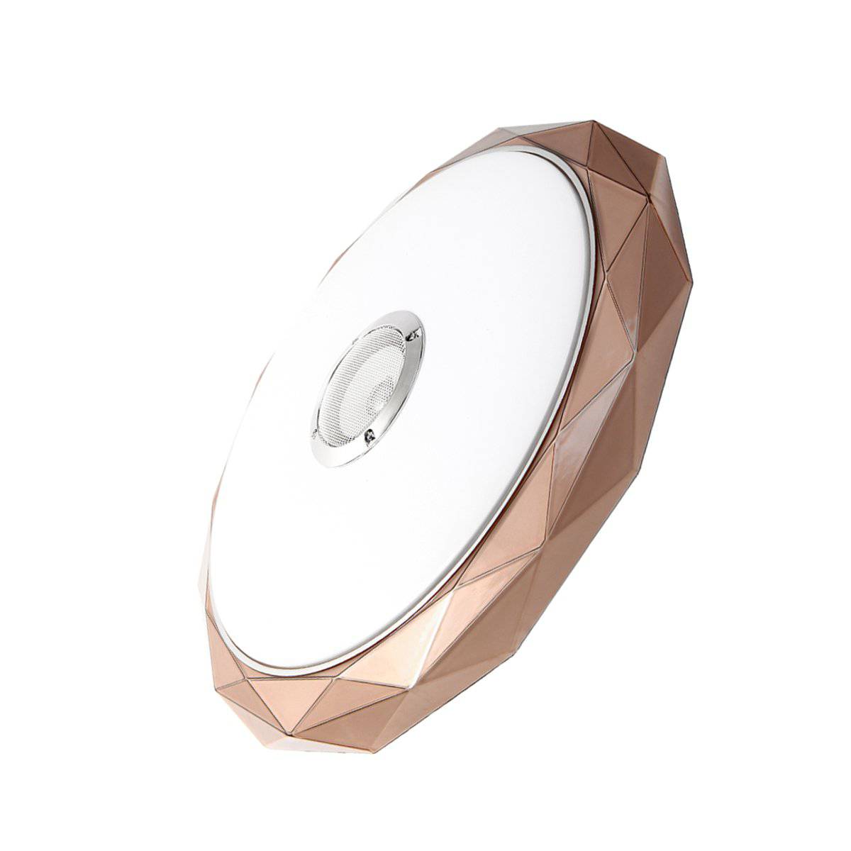 Plafonnier LED rond géométrique rose gold dimmable - vue 4 sur 4