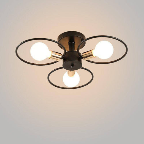Plafonnier LED avec plusieurs cercles en métal