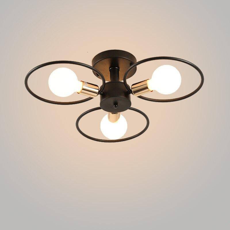 Plafonnier LED avec plusieurs cercles en métal - vue 5 sur 8