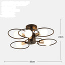 Plafonnier LED avec plusieurs cercles en métal