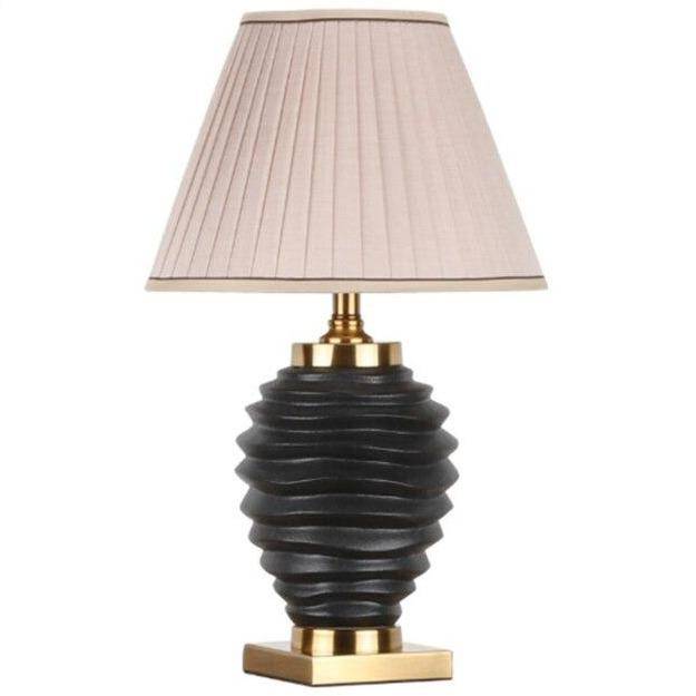 Lampe à poser LED en céramique à vagues Dohia