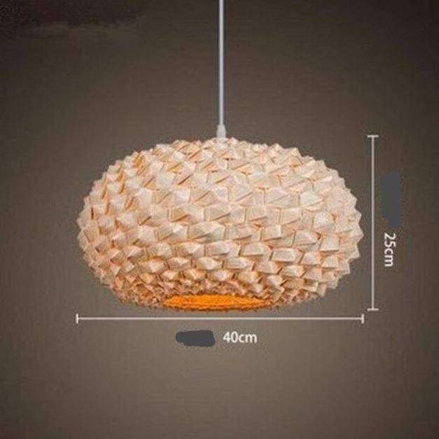 Suspension LED avec abat-jour en rotin de différentes formes Rui - vue 6 sur 6