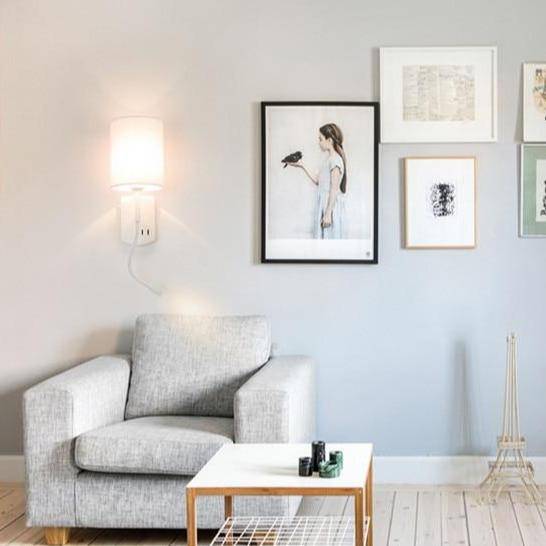 Applique murale LED vintage avec abat-jour et liseuse