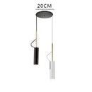 Suspension design LED cylindrique en métal style Hang