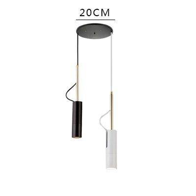 Suspension design LED cylindrique en métal style Hang - vue 5 sur 7